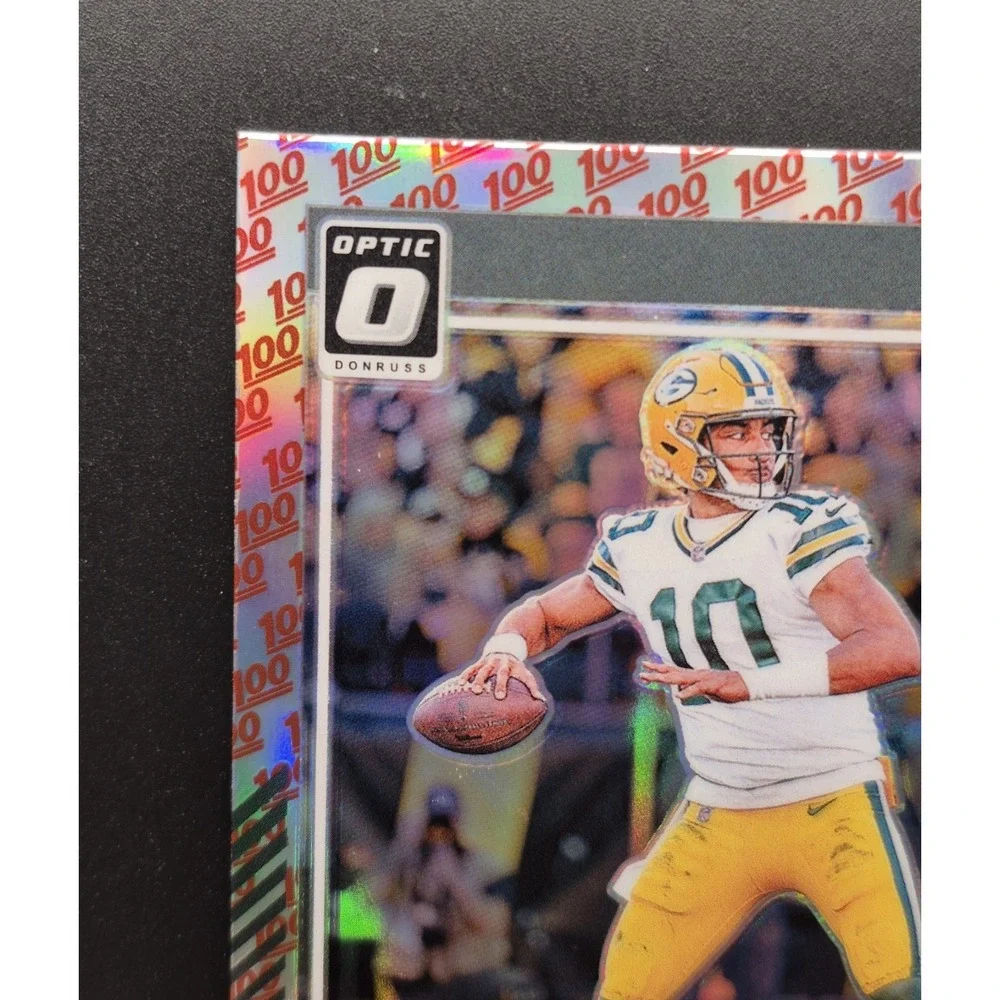 2024 Panini Donruss Optic Jordan Love #69 100 Emoji Prizm Green‎ Bay Packers SP